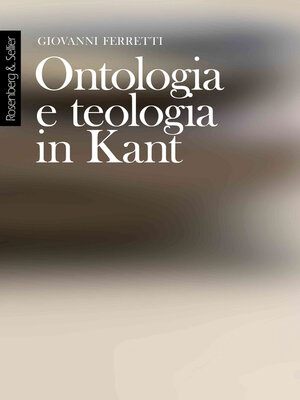 cover image of Ontologia e teologia in Kant